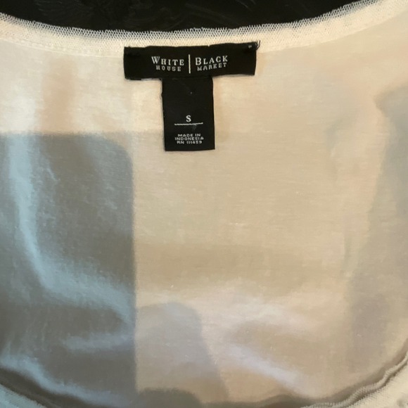 White House Black Market Sequin Mesh Tank Top White Small Scoop Neck Sleeveless - Picture 7 of 9